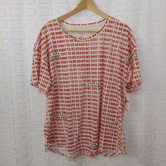 Anthropologie Red and White Graphic Tee - Picture 2 of 9